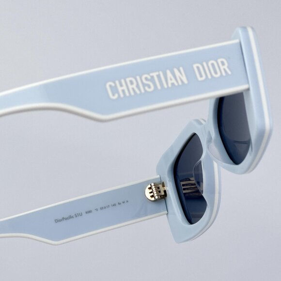 Dior DIORPACIFIC S1U 80B0 Women NEW AUTHENTIC Sunglasses Blue White Rectangle main image 10